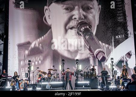 Ancona, Italie. 26th juin 2022. Vasco Rossi et son groupe se sont produits sur scène pendant Vasco Live, concert de musique de chanteur italien à Ancona, Italie, 26 juin 2022 crédit: Agence de photo indépendante/Alamy Live News Banque D'Images