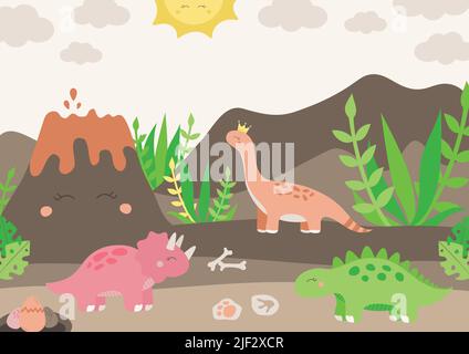 Dinosaure illustration du vecteur du monde de la préhistoire Illustration de Vecteur