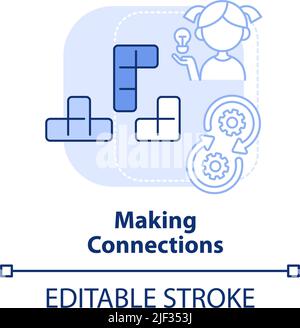 Making connections Light Blue icône concept Illustration de Vecteur
