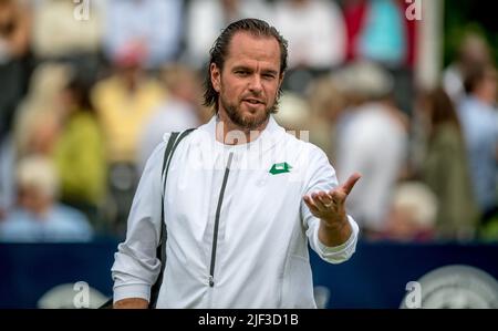 Londres, Royaume-Uni. 25th juin 2022. Xavier Malisse lors de la Giorgio Armani tennis Classic au Hurlingham Club, Londres, Royaume-Uni, le 25 juin 2022. Photo de Phil Hutchinson. Utilisation éditoriale uniquement, licence requise pour une utilisation commerciale. Aucune utilisation dans les Paris, les jeux ou les publications d'un seul club/ligue/joueur. Crédit : UK Sports pics Ltd/Alay Live News Banque D'Images