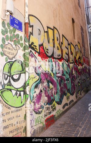 Marseille : quartier du Panier Banque D'Images