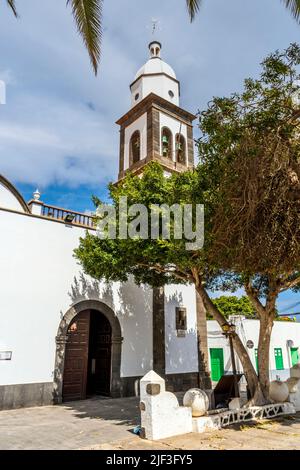 Paroisse historique de San Gines dans le centre-ville d'Arrecife, Lanzarote, îles Canaries, Espagne Banque D'Images