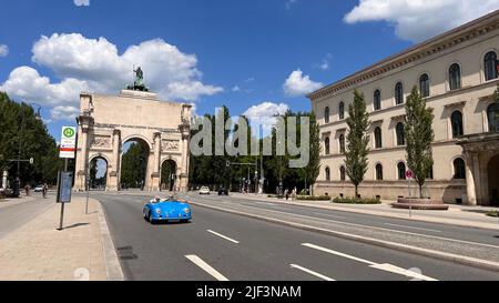 Siegestor à Munich, Bavière, Allemagne Banque D'Images