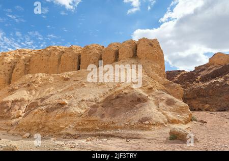 Magnifique Shkhoret Canyon dans le désert d'Arava en Israël Banque D'Images