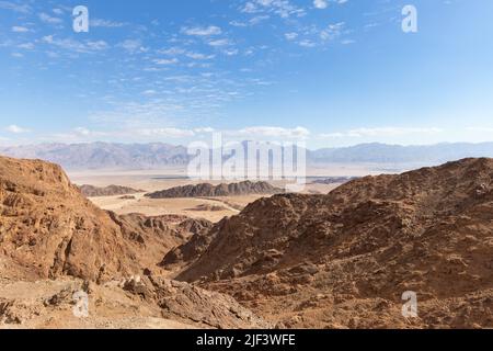 Magnifique Shkhoret Canyon dans le désert d'Arava en Israël Banque D'Images