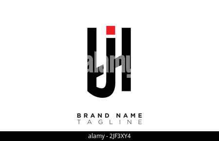 HJ lettres Alphabet initiales Monogram logo Illustration de Vecteur