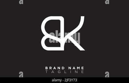 BK lettres alphabétiques initiales logo monogramme Illustration de Vecteur