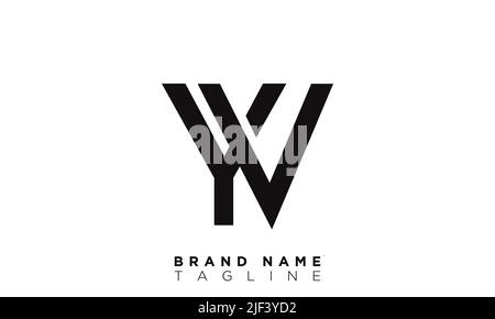 YV lettres Alphabet initiales Monogram logo Illustration de Vecteur