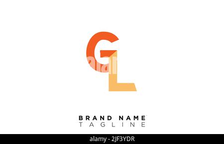 Lettres alphabétiques GL initiales logo monogramme Illustration de Vecteur