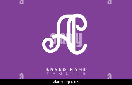 Lettres alphabet AC initiales logo monogramme Illustration de Vecteur