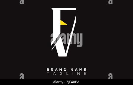 FV lettres alphabétiques initiales logo monogramme Illustration de Vecteur