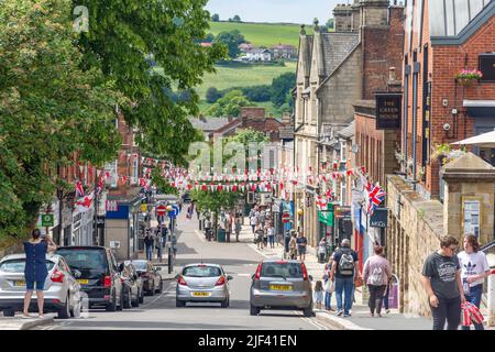 King Street, Belper, Derbyshire, Angleterre, Royaume-Uni Banque D'Images