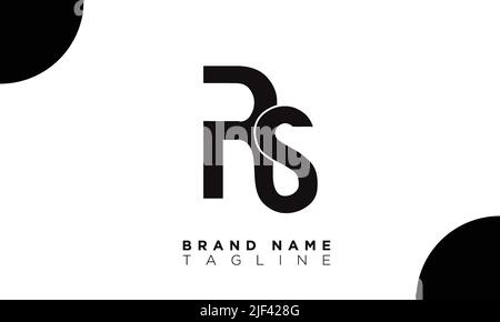 Lettres alphabétiques RS initiales logo monogramme Illustration de Vecteur