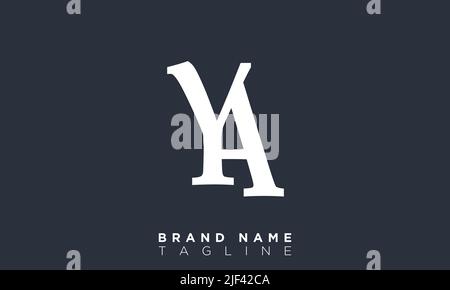 Ya lettres d'alphabet initiales logo monogramme Illustration de Vecteur