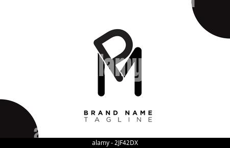 PM lettres Alphabet initiales logo du monogramme Illustration de Vecteur