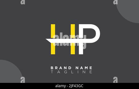 Lettres HP Alphabet initiales Monogram logo pH, H et P Illustration de Vecteur