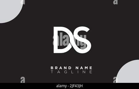 DS lettres Alphabet initiales Monogram logo SD, D et S. Illustration de Vecteur