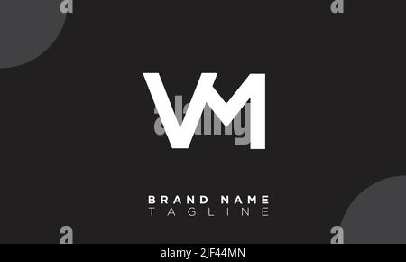 MV lettres Alphabet initiales Monogram logo MV Illustration de Vecteur