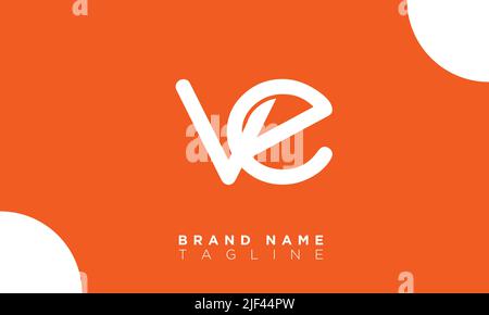 VE lettres Alphabet initiales Monogram logo EV, V et E Illustration de Vecteur
