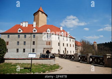 Château de Veveri, République tchèque. Ville de Brno , région de Moravie du Sud. Banque D'Images