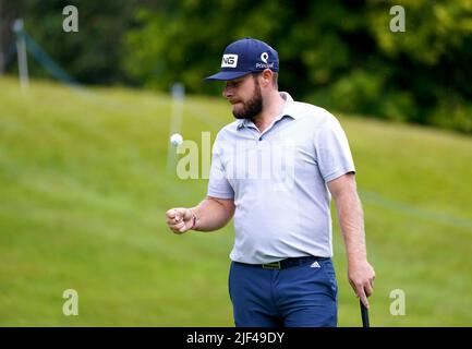 L'Angleterre Tyrrell Hatton pendant la journée Pro-Am de l'Horizon Irish Open 2022 à Mount Juliet Estate, Thomastown, Co Kilkenny. Date de la photo: Mercredi 29 juin 2022. Banque D'Images