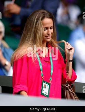 Kimberly Murray, épouse d'Andy Murray en Grande-Bretagne, pendant la troisième journée des Championnats de Wimbledon 2022 au All England Lawn tennis and Croquet Club, Wimbledon. Date de la photo: Mercredi 29 juin 2022. Banque D'Images