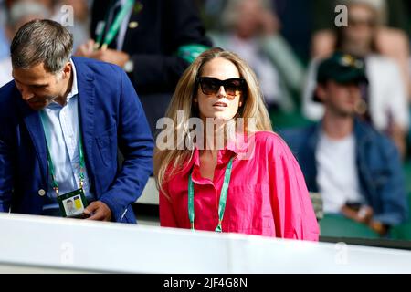 Kimberly Murray, épouse d'Andy Murray en Grande-Bretagne, pendant la troisième journée des Championnats de Wimbledon 2022 au All England Lawn tennis and Croquet Club, Wimbledon. Date de la photo: Mercredi 29 juin 2022. Banque D'Images