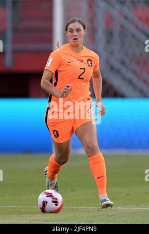 Enschede - Aniek Nouwen des femmes néerlandaises lors du match de qualification de la coupe du monde des femmes entre les pays-Bas et la Biélorussie au stade de Grolsch Veste sur 28 juin 2022 à Enschede, pays-Bas. ANP GERRIT VAN COLOGNE Banque D'Images