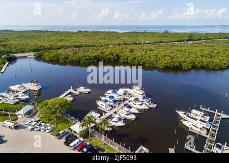 Fort ft. Myers Florida, San Carlos Bay Bunche Beach Preserve Wetlands, paysage naturel vue aérienne d'en haut, McGregor Boulevard Port Sanibel M. Banque D'Images