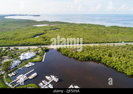 Fort ft. Myers Florida, San Carlos Bay Bunche Beach Preserve Wetlands, paysage naturel vue aérienne d'en haut, McGregor Boulevard Port Sanibel M. Banque D'Images