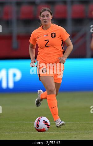 Enschede - Aniek Nouwen des femmes néerlandaises lors du match de qualification de la coupe du monde des femmes entre les pays-Bas et la Biélorussie au stade de Grolsch Veste sur 28 juin 2022 à Enschede, pays-Bas. ANP GERRIT VAN COLOGNE Banque D'Images