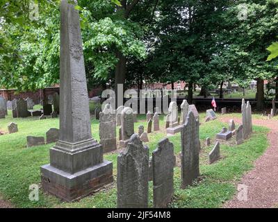 Cimetière Christ Church, Philadelphie, Pennsylvanie, USA Banque D'Images