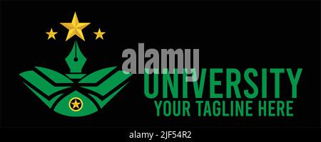 Modèle de logo de l'école universitaire Illustration de Vecteur