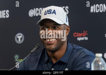 Jersey City, New Jersey, États-Unis. 29th juin 2022. Michael Strahan participe à l'événement inaugural de la série Icons et à la conférence de presse du Liberty National Golf Club (Credit image: © Lev Radin/Pacific Press via ZUMA Press Wire) Banque D'Images