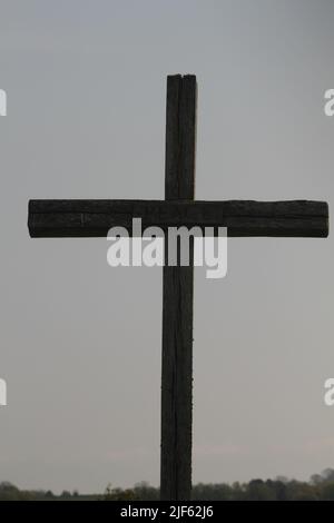 Croix de la paix chrétienne à l'abbaye de Saint-Benet Banque D'Images