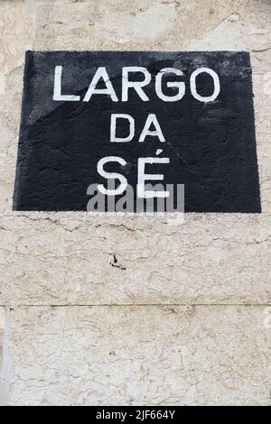 Largo da se nom carré à Lisbonne, Portugal. Banque D'Images