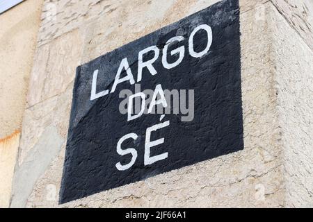 Largo da se nom carré à Lisbonne, Portugal. Banque D'Images
