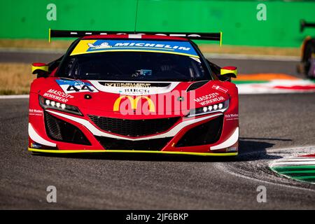 Monza, Italie, 30/06/2022, 44 BOULEAU Gustav (dnk), MOLLER Jens (dnk), GMB Motorsport, Honda NSX GT3, action pendant le 4th de la coupe Michelin le Mans 2022 sur l'Autodromo Nazionale di Monza de 1 juillet à 2, à Monza, Italie - photo Joao Filipe / DPPI Banque D'Images