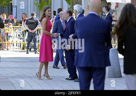 Madrid, Espagne. 30th juin 2022. La Reine Letizia, lors d'une visite au Théâtre Royal, accompagnée des participants au sommet de l'OTAN à Madrid 30 juin 2022 crédit: CORMON PRESS/Alay Live News Banque D'Images