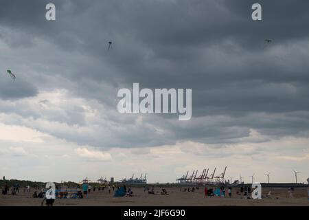 Crosby Beach Liverpool Merseyside Banque D'Images