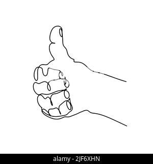 Main avec pouce levé, illustration vectorielle Illustration de Vecteur
