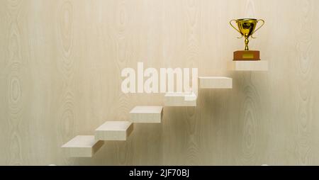 Objectif du concept de développement commercial, 3D rendu d'illustrations Banque D'Images