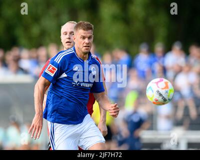 Simon TERODDE (GE) action, match d'essai de football VfB Huels - FC Schalke 04 (GE) 0:14, on 29 juin 2022 à Marl/ Allemagne. #DFL les règlements interdisent toute utilisation de photographies comme séquences d'images et/ou quasi-vidéo # Â Banque D'Images