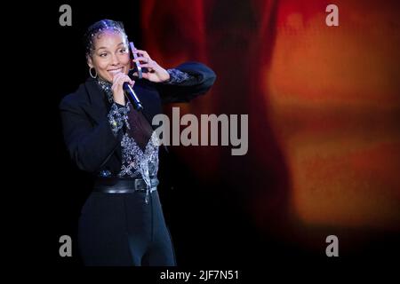 Forum de Mediolanum Italie 28 juin 2022 Alicia Keys en direct chez Assago © Andrea Ripamonti / Alay Banque D'Images