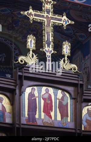 Macédoine du Nord, Skopje, église de Saint Clément d'Ohrid, cathédrale orthodoxe, Banque D'Images