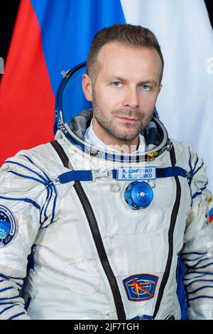 Participant au vol spatial et ingénieur de bord Soyuz MS-19 1 Klim Shimenko pose pour un portrait au Centre de formation des cosmonautes de Gagarin en Russie sur 26 août 2021. Sur l'ISS, Shipenko sera en charge de la caméra, de l'éclairage, de l'enregistrement sonore et du maquillage pour le Challenge le premier long film d'aventure qui sera photographié à bord de la Station spatiale internationale. Crédit: NASA via CNP Banque D'Images