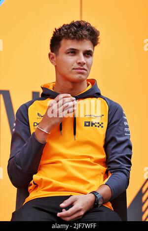 Lando Norris (GBR) McLaren. Grand Prix de Grande-Bretagne, jeudi 30th juin 2022. Silverstone, Angleterre. Banque D'Images