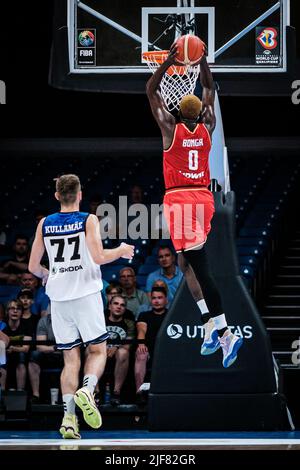 Tallinn, Estonie. 30th juin 2022. Basketball : qualification à la coupe du monde, Estonie - Allemagne, Europe, ronde 1st, Groupe D, Rencontre 5. Isaac Bonga de l'Allemagne en action. Crédit : Hendrik Osula/dpa/Alay Live News Banque D'Images