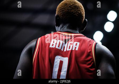 Tallinn, Estonie. 30th juin 2022. Basketball : qualification à la coupe du monde, Estonie - Allemagne, Europe, ronde 1st, Groupe D, Rencontre 5. Isaac Bonga de l'Allemagne en action. Crédit : Hendrik Osula/dpa/Alay Live News Banque D'Images