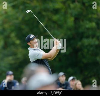 30th juin 2022, Mount Juliet Golf & amp; Spa Hotel, Thomastown, County Kilkenny, République d'Irlande: Horizon Irish Open Golf; Seamus Power of Ireland est sur le 14th trous Banque D'Images